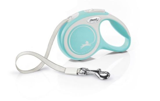 Flexi Comfort М- Автоматичен повод за кучета - 5м лента, до 25кг, светло синьо